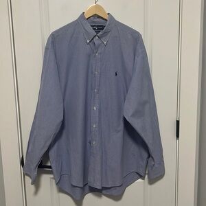 Ralph Lauren Blake Cotton Blue Button Down Long Sleeve Shirt Men's Size X-Large